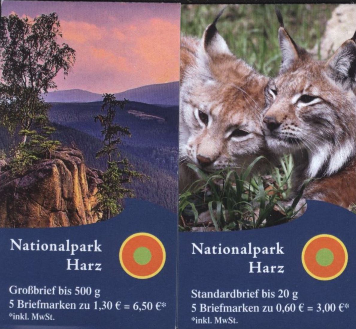 Nationalpark Harz 2 Heftchen 5 x 60 5 x 130 Deckel