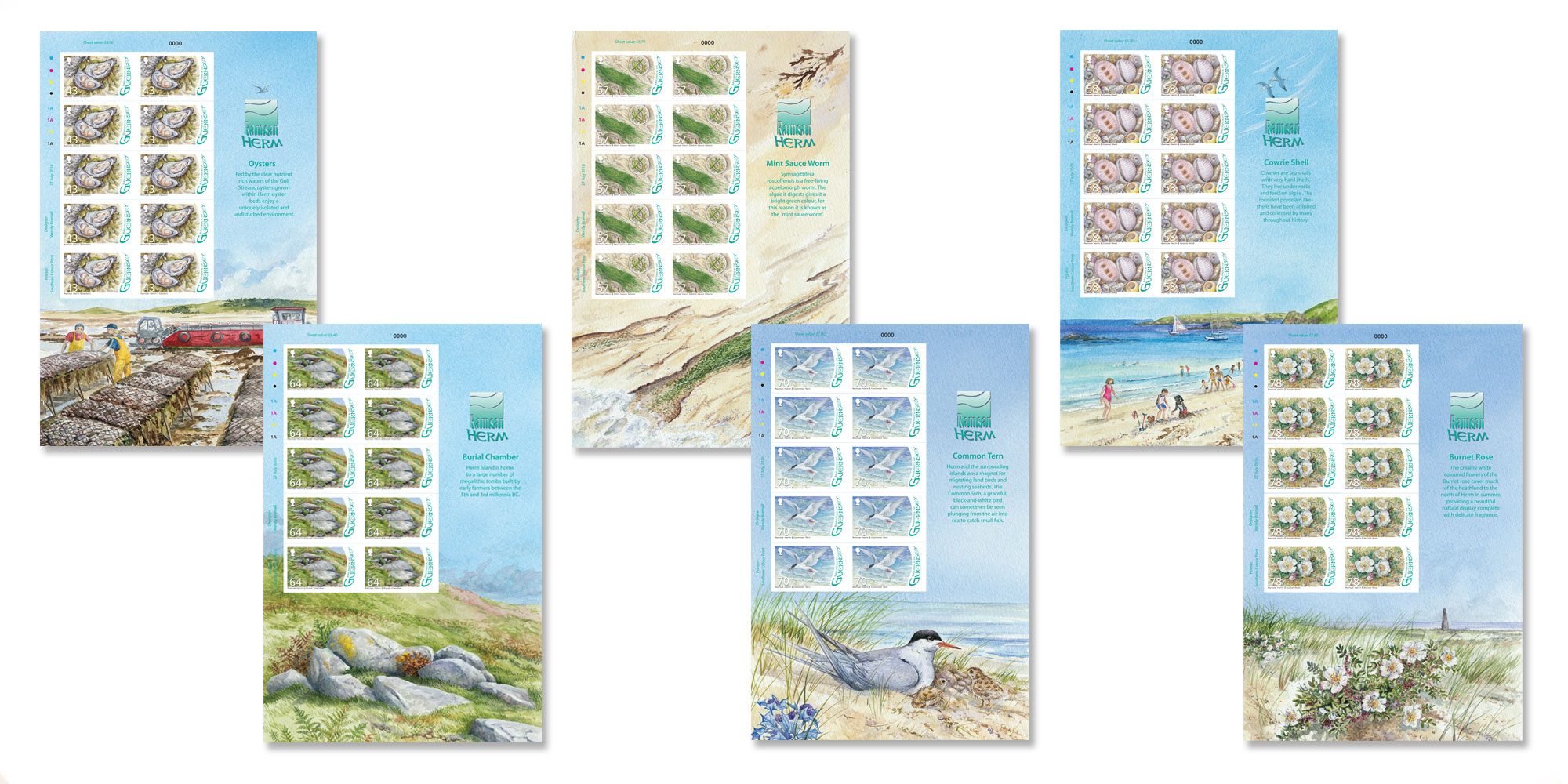 2016 Ramsar Herm Sheets of 10